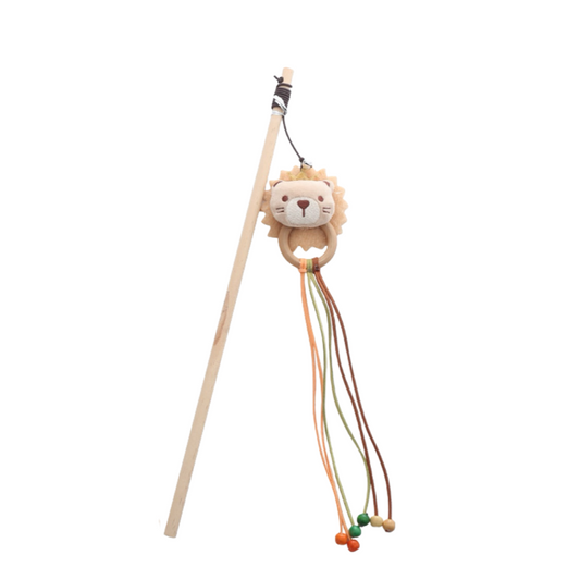 Hippie Pet кошачья игрушка, удочка со львом