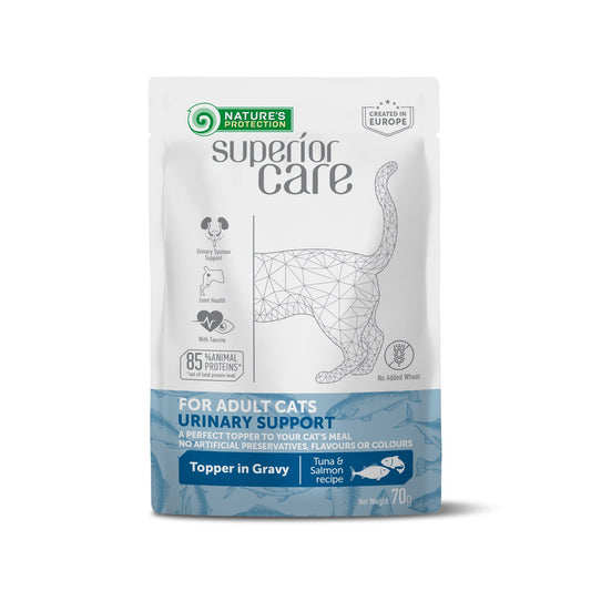 Nature's Protection Superior Care консервированная пищевая добавка для взрослых кошек всех пород, для поддержания здоровья мочевыделительной системы, с тунцом и лососем
