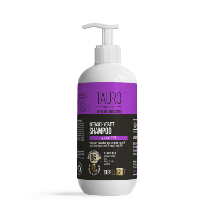 TAURO PRO LINE Ultra Natural Care интенсивно увлажняющий шампунь для шерсти и кожи собак и кошек 