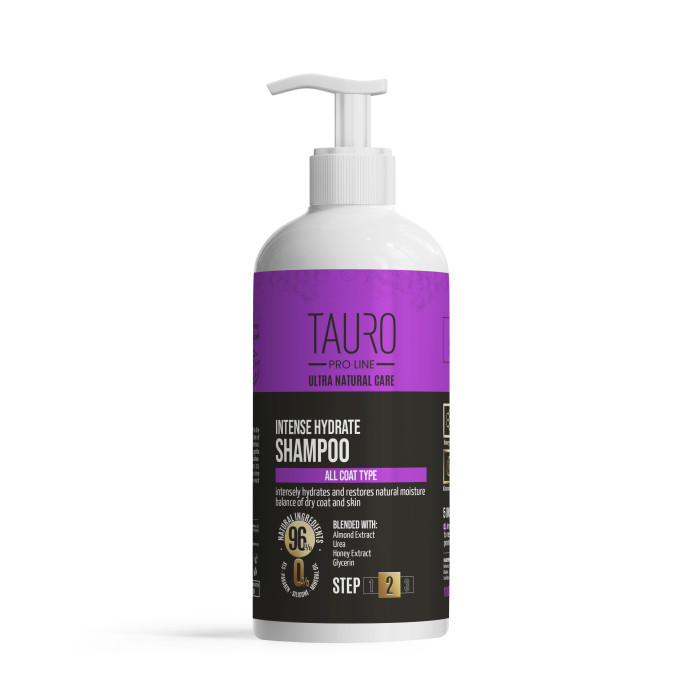 TAURO PRO LINE Ultra Natural Care интенсивно увлажняющий шампунь для шерсти и кожи собак и кошек 