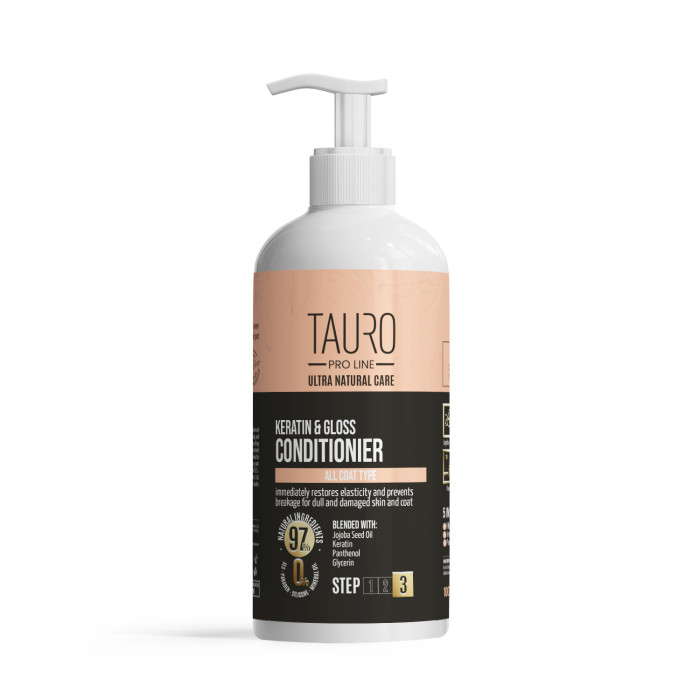 TAURO PRO LINE Ultra Natural Care keratiiniga palsam koerte ja kasside karvkattele 