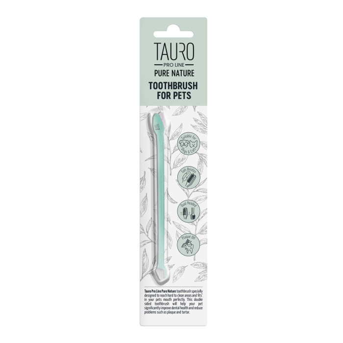 TAURO PRO LINE PURE NATURE Pet Toothbrush, зубная щетка для домашних животных 
