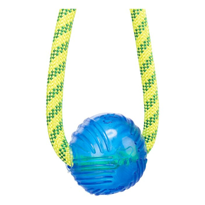 TRIXIE игрушка для собак веревочка с мячиком, плавающая 