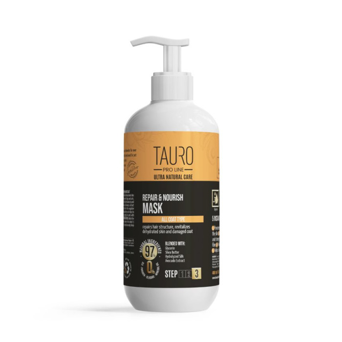 TAURO PRO LINE Ultra Natural Care восстанавливающая питательная маска для кожи и шерсти собак и кошек 