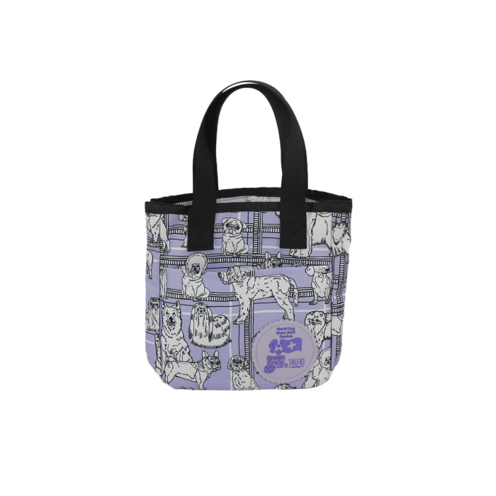 WORLD DOG SHOW сумка с ручками, фиолетового цвета, с принтами в виде собачек 