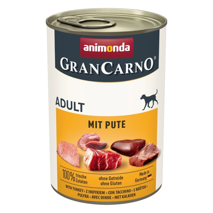 ANIMONDA GranCarno Adult, konservid täiskasvanud koertele kalkunilihaga 