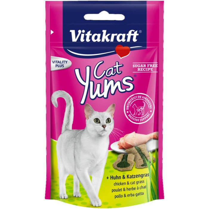 VITAKRAFT Cat Yums лакомство для кошек с курицей и кошачьей травой 