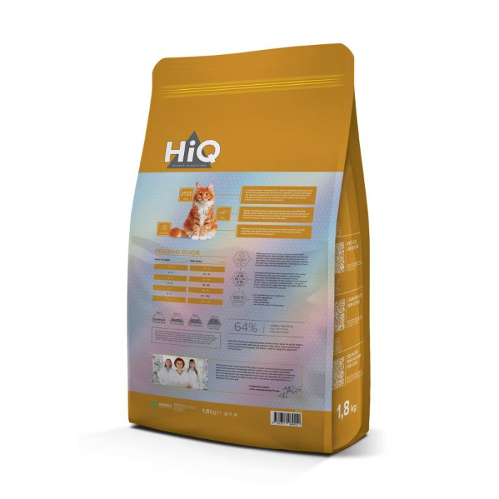HIQ сухой корм для зрелых кошек, с мясом домашней птицы   
