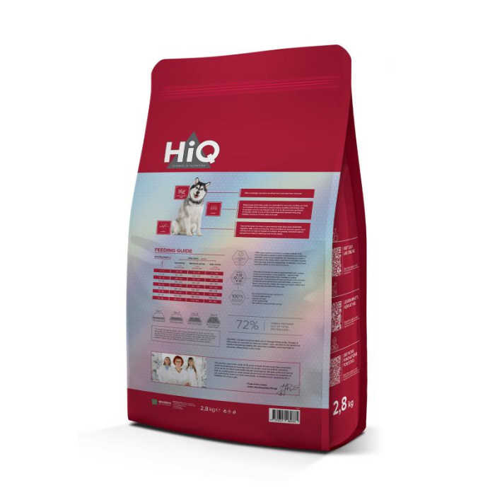HIQ сухой корм для взрослых собак крупных пород с лососем 