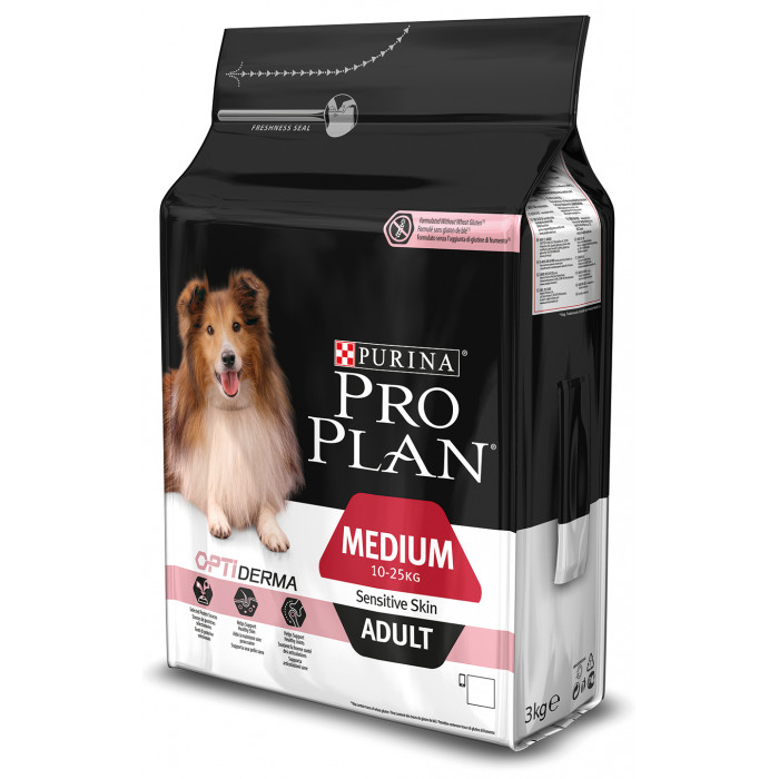 PRO PLAN OPTIDERMA сухой корм для взрослых собак средних пород с чувствительной кожей 