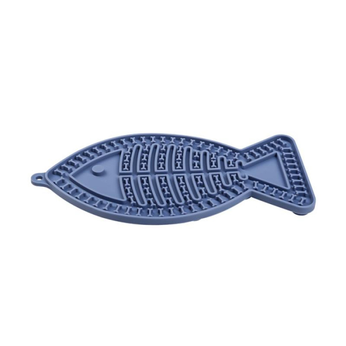PET ADVANCE lemmiklooma kauss aeglaseks söömiseks, kalakujuline, silikoon, 20x10x0,5 cm 