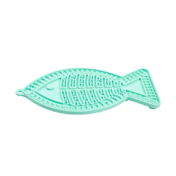 PET ADVANCE lemmiklooma kauss aeglaseks söömiseks, kalakujuline, silikoon, 20x10x0,5 cm 