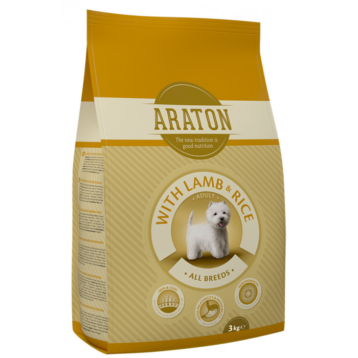 ARATON сухой корм для взрослых собак, с бараниной  