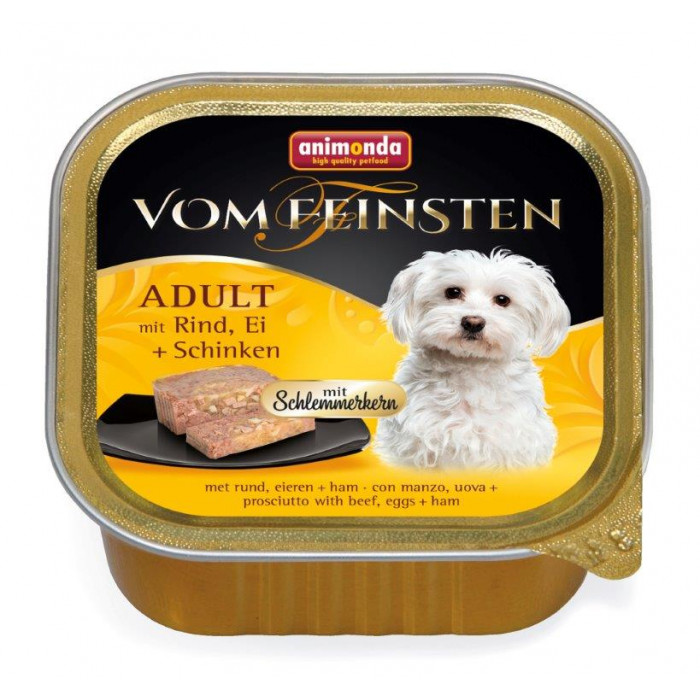 ANIMONDA Vom feinsten schlemmerkern консервированный корм для собак, с говядиной, яйцами и беконом 