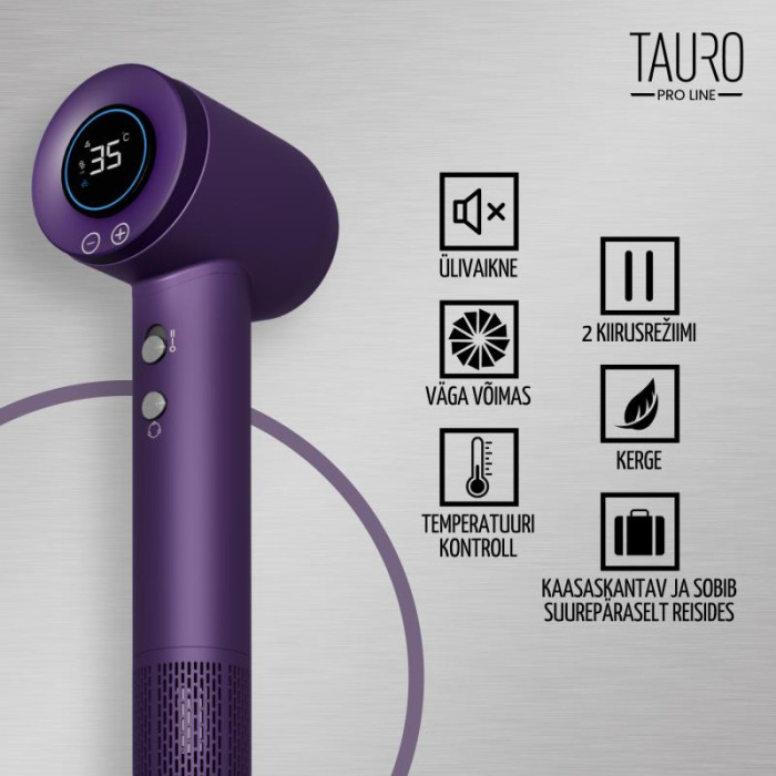 TAURO PRO LINE Lemmiklooma karvkatte käsiföön negatiivsete ioonide tekitamise tehnoloogiaga 