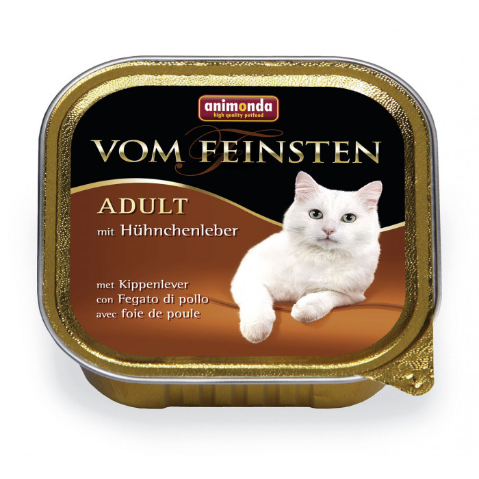 ANIMONDA Vom feinsten classic консервированный корм для взрослых кошек, с куриной печенью 