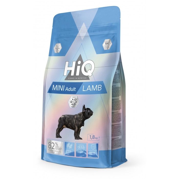 HIQ сухой корм для взрослых собак малых пород, с бараниной  