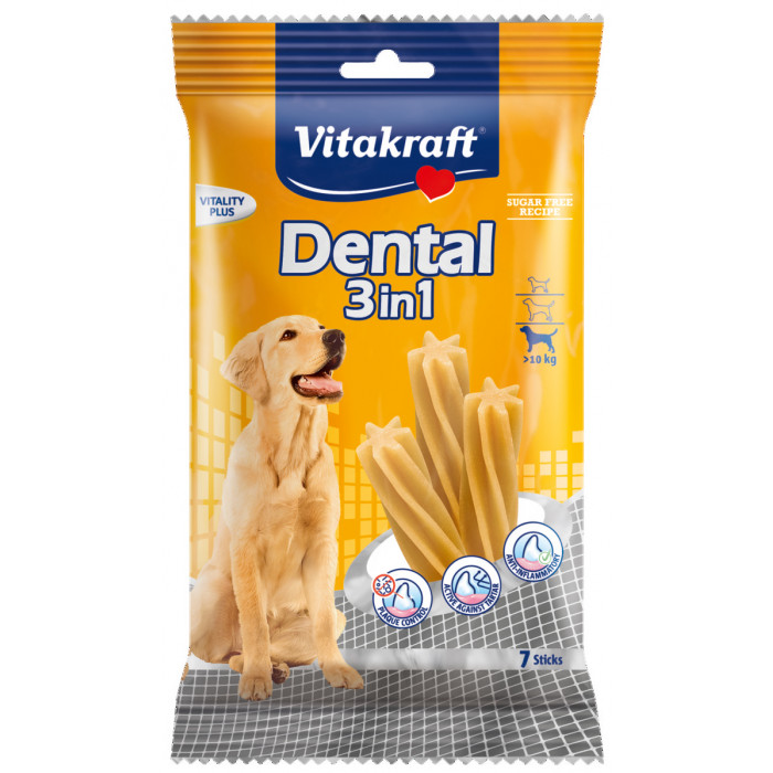 VITAKRAFT Dental 3in1 Medium жевательные палочки для собак 