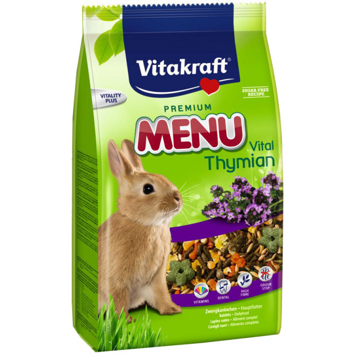 VITAKRAFT Menu thymian корм для кролика 