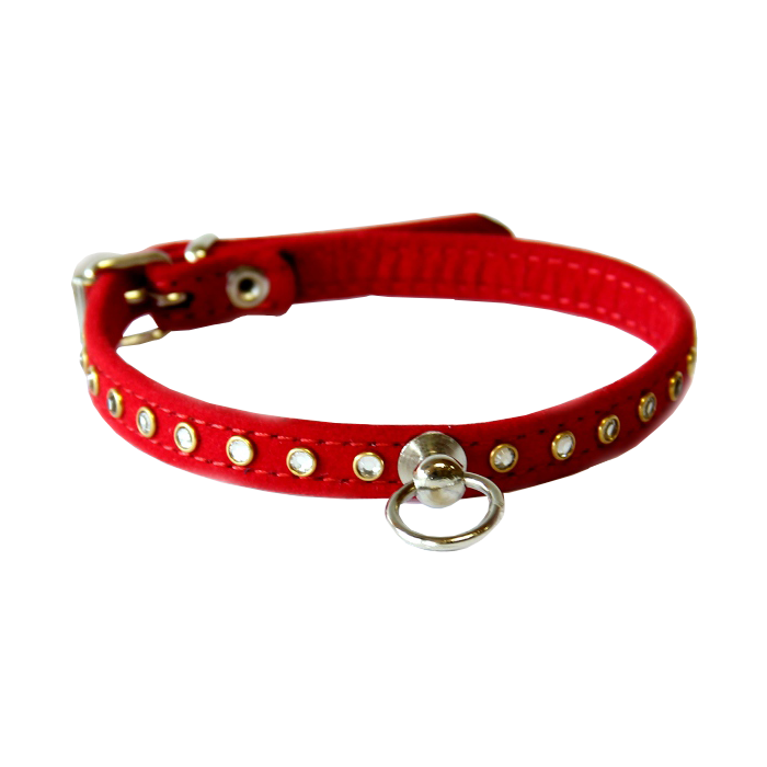 HIPPIE PET Ошейник, велюровый, с глазками, 1.0x25 см 
