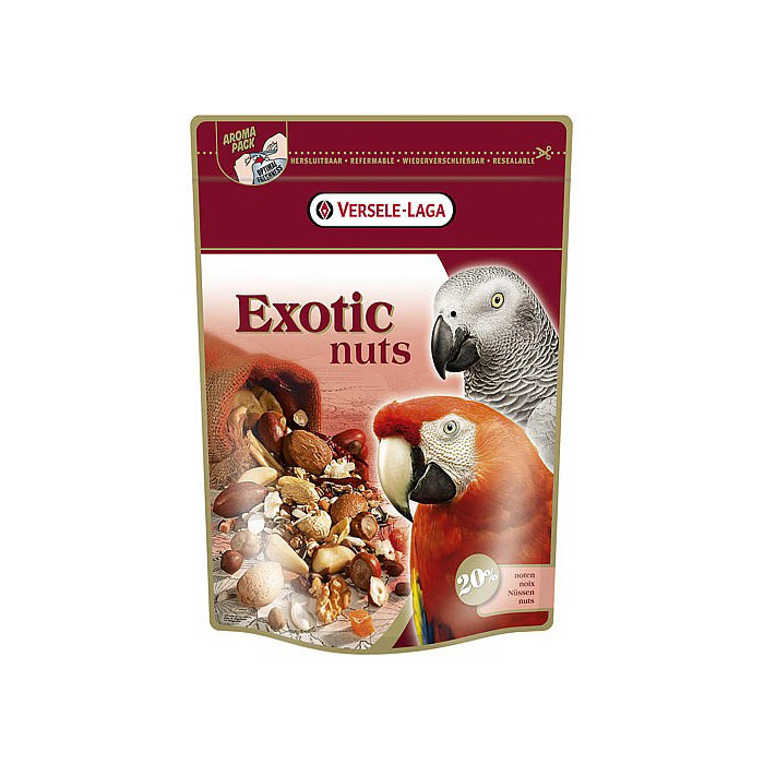 VERSELE LAGA Prestige Premium Exotic nuts, täisväärtuslik sööt suurtele papagoidele tervete pähklitega 