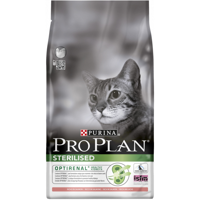PRO PLAN OPTIRENAL сухой корм для кошек после стерилизации, с лососем 