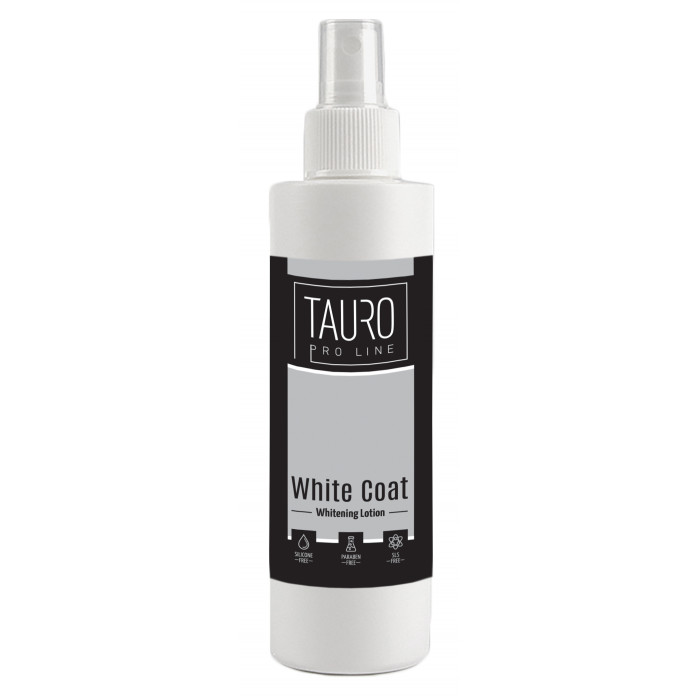 TAURO PRO LINE White Coat Whitening Lotion, karvahelenduspiim valgekarvalisele koerale ja kassile 
