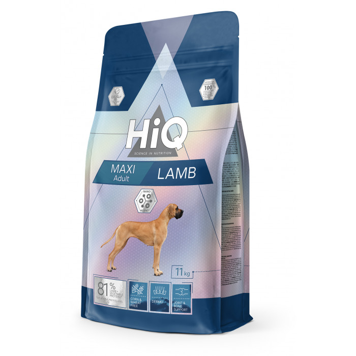 HIQ сухой корм для взрослых собак крупных пород, с бараниной  