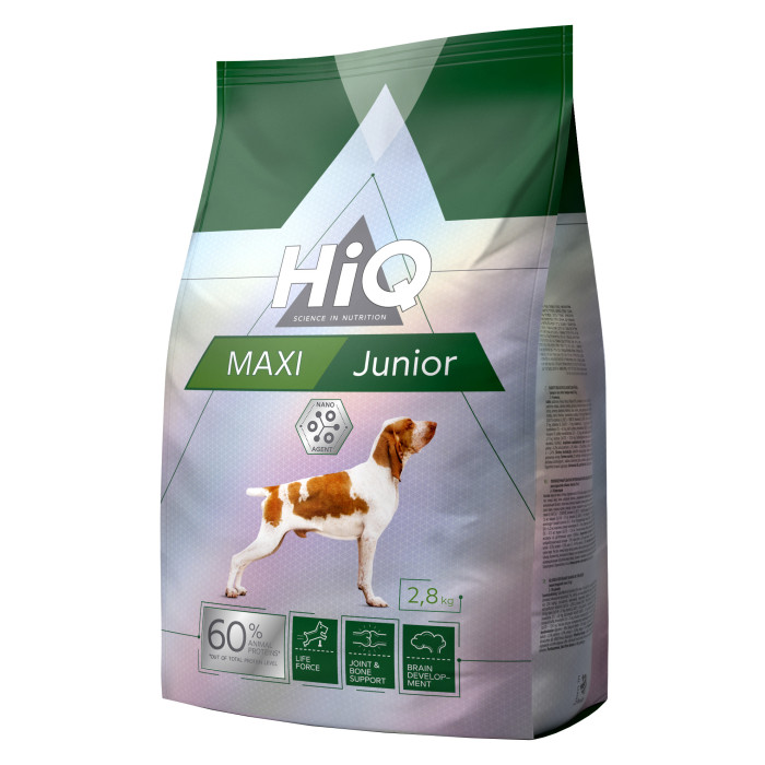 HIQ сухой корм для щенков больших пород ,с мясом домашней птицы   