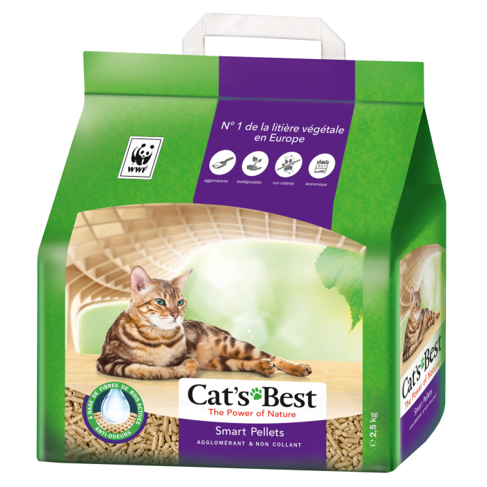 JRS CAT'S BEST SMART PELLETS наполнитель для кошачьего туалета, древесный, комкующийся 