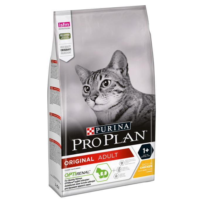 PRO PLAN OPTIRENAL сухой корм для взрослых кошек, с курятиной 