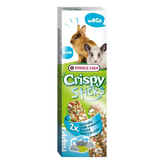 VERSELE LAGA Crispy Mega Sticks Mountain Valley küülikutele ja tšinšiljadele 