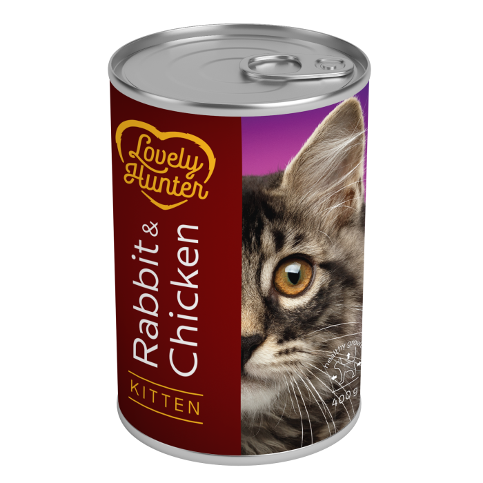 LOVELY HUNTER Полноценный корм для котят c кроличьим мясом и курицей 