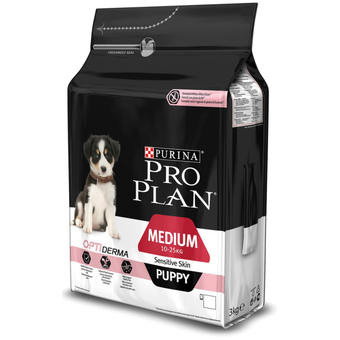 PRO PLAN OPTIDERMA сухой корм для щенков средних пород с чувствительной кожей 