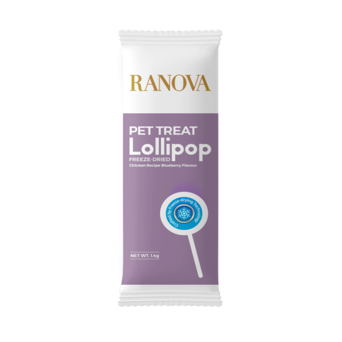RANOVA Lollipop Täiendsööt-maius kassidele, külmkuivatatud, pulgakommikujuline, erimaitseline 