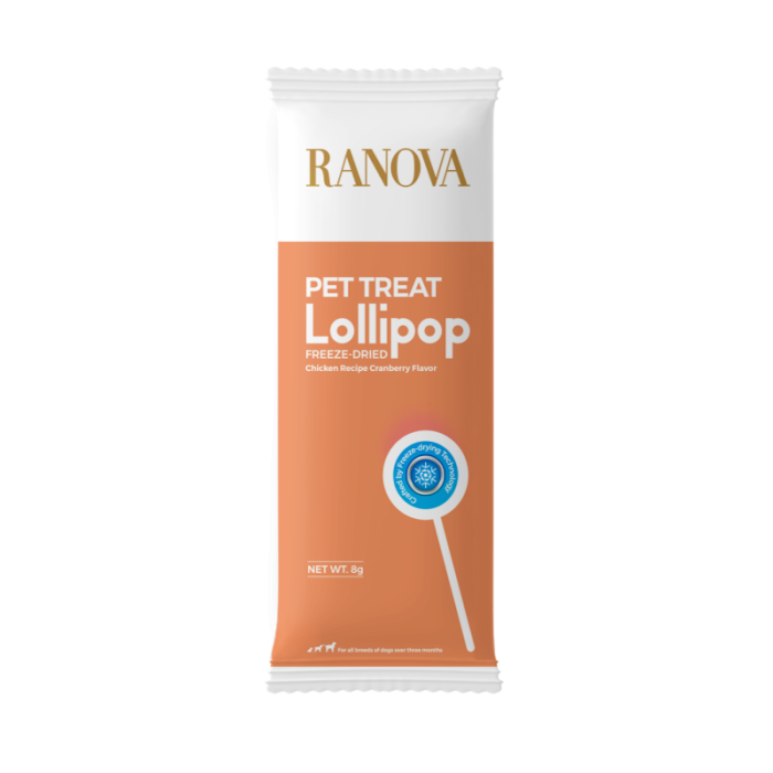 RANOVA Lollipop Täiendsööt-maius koertele, külmkuivatatud, pulgakommikujuline, erimaitseline 