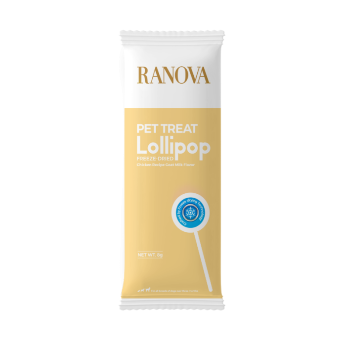 RANOVA Lollipop Täiendsööt-maius koertele, külmkuivatatud, pulgakommikujuline, erimaitseline 