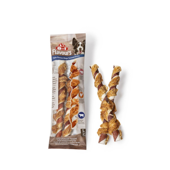8IN1 Triple Flavour пищевые добавки-лакомства для собак, с курицей, говядиной и свининой 