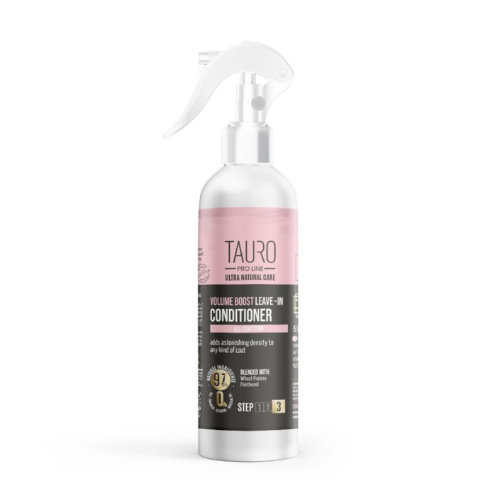 TAURO PRO LINE Ultra Natural Care pihustatav karvkattesse jäetav kohevust andev palsam koertele ja kassidele 