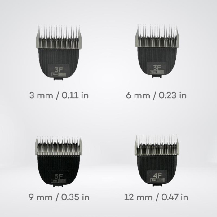 TAURO PRO LINE набор сменных головок из нержавеющей стали, предназначенных для триммера для стрижки шерсти домашних животных 