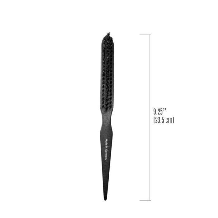 TAURO PRO LINE Расческа, древесина бука, натуральная щетина кабана, черна 