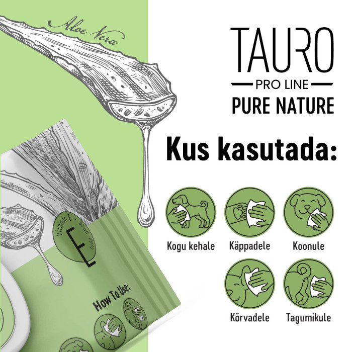 TAURO PRO LINE niisked salvrätikud koerte ja kasside karvkatte hoolduseks 