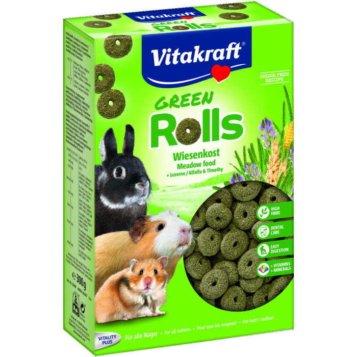 VITAKRAFT GREEN ROLLS täiendsööt närilistele 