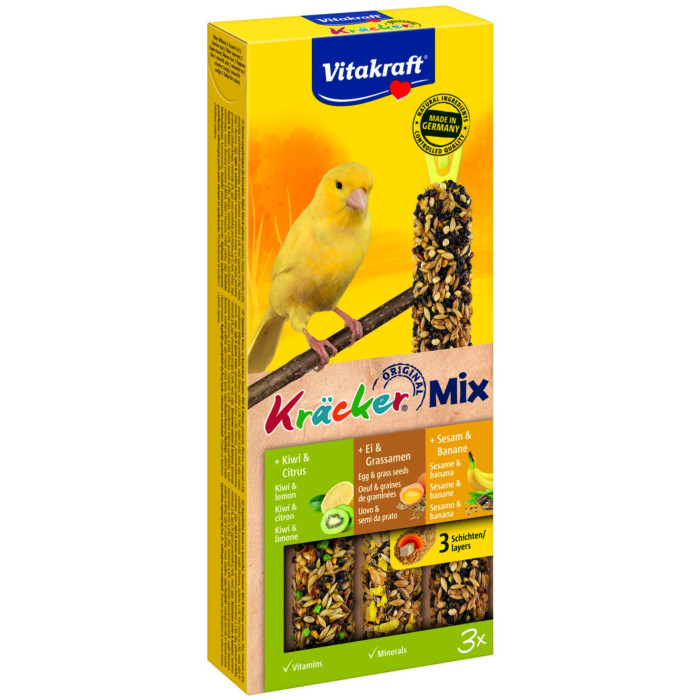 VITAKRAFT лакомства для мелких домашних животных, с яйцом, киви и бананом 