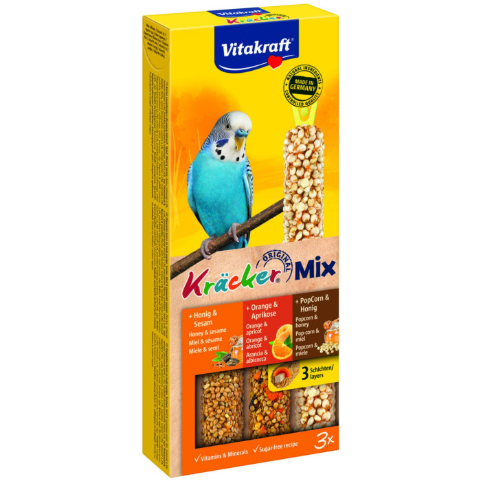 VITAKRAFT Väikeloomade maiused meega, apelsiniga ja popkorniga 