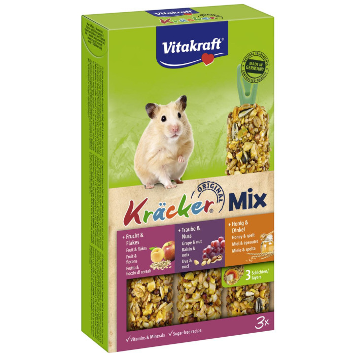VITAKRAFT Väikeloomade maiused meega, pähklite ja puuviljadega 