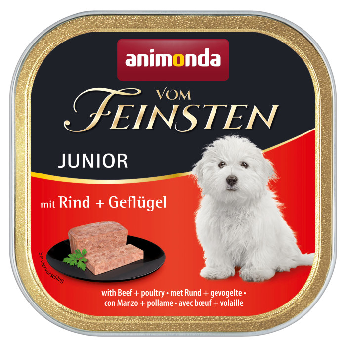 ANIMONDA Vom feinsten konservsööt kutsikatele veise- ja kodulinnulihaga 