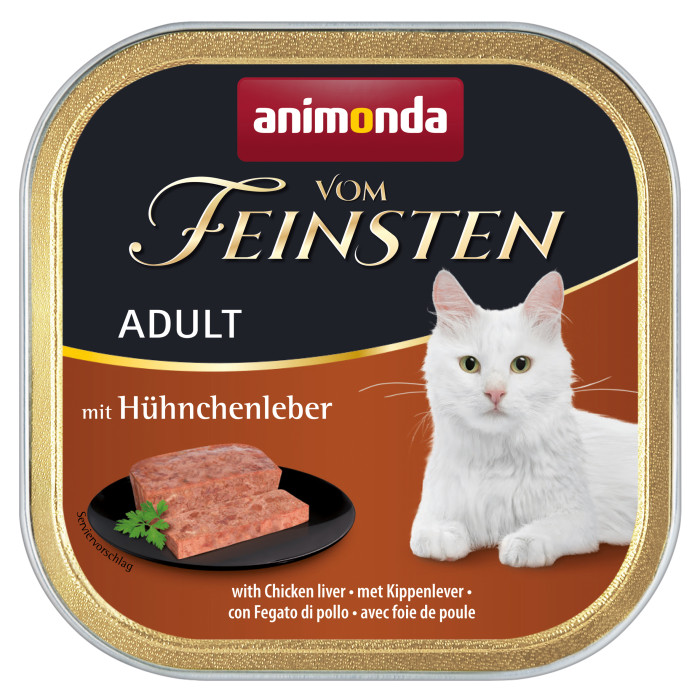ANIMONDA Vom feinsten classic konservsööt täiskasvanud kassidele kanamaksaga 