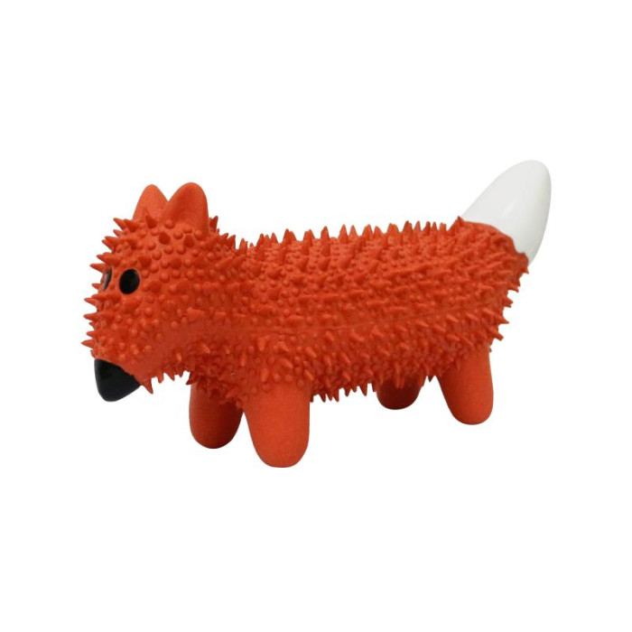 MISOKO игрушка для собак, лиса с шипами, латекс, коричневая 