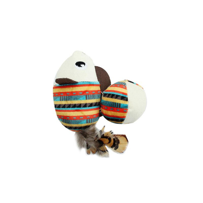 HIPPIE PET Kassi mänguasi, kala ja pall 